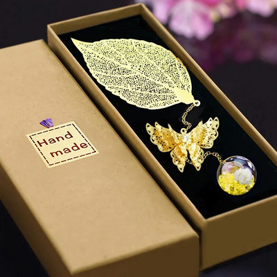 1 tk ilusad järjehoidja kirjatarbed, tasuta kohaletoimetamine 2022. aasta kooliõpetajate tänukingitused Hiina stiilis messingist sulgedega raamatumärkide auhind