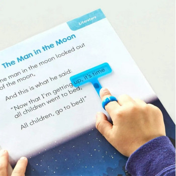 Насочвани ленти за четене Маркиране на пръсти Фокусиране Инструменти за дислексия за деца Хиперактивни Ранни читатели Деца Четене Лупа