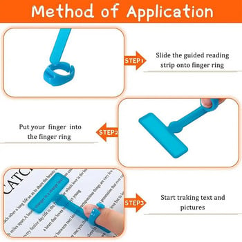 Καθοδηγούμενες λωρίδες ανάγνωσης Finger highlighter Εστίαση Δυσλεξίας Εργαλεία για παιδιά Υπερκινητικά Παιδιά Πρώιμης Ανάγνωσης Μεγεθυντικός φακός ανάγνωσης