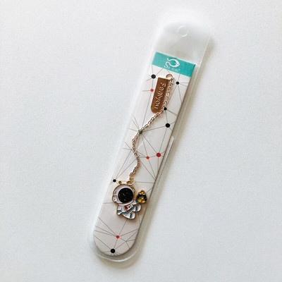 1X Kawaii Moon Walk Astronauti metallkett Järjehoidja Lehekülje märk Dekoratiivsed kirjatarbed