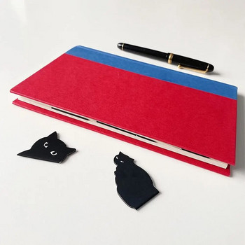 Творчески канцеларски материали с магнитни отметки Черна котка Ученици Подарък Щипка за книга Личност Маркиране на страници Училищни пособия