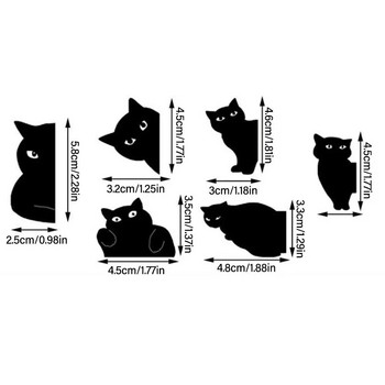 Творчески канцеларски материали с магнитни отметки Черна котка Ученици Подарък Щипка за книга Личност Маркиране на страници Училищни пособия