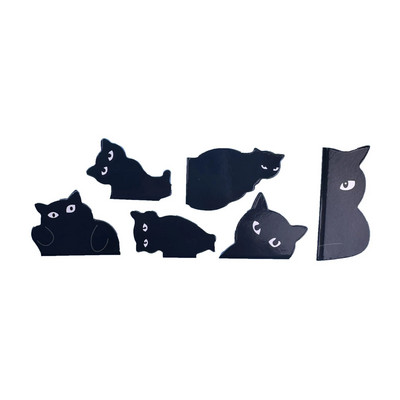 Δημιουργικό μαγνητικό σελιδοδείκτη επιστολόχαρτο Μαύρη γάτα Students Gift Book Clip Personality Pagination Mark School Supplies