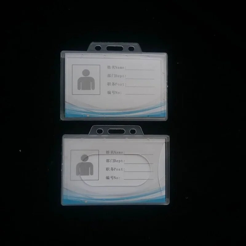 1 tk plastikust ID-kaardi märgihoidja Üliõpilastöötaja töö ID hoidik ärinäituse jaoks Kontoritarvete õdede tarvikud