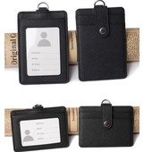 Paelad ID märgihoidja nahast bussipileti ümbris, meeste naiste panga krediitkaardi hoidja rihma kaardihoidja