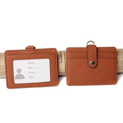 Paelad ID märgihoidja nahast bussipileti ümbris, meeste naiste panga krediitkaardi hoidja rihma kaardihoidja