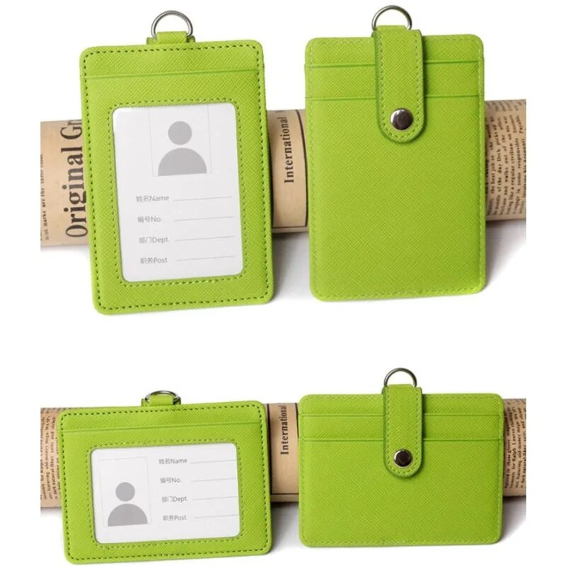 Paelad ID märgihoidja nahast bussipileti ümbris, meeste naiste panga krediitkaardi hoidja rihma kaardihoidja