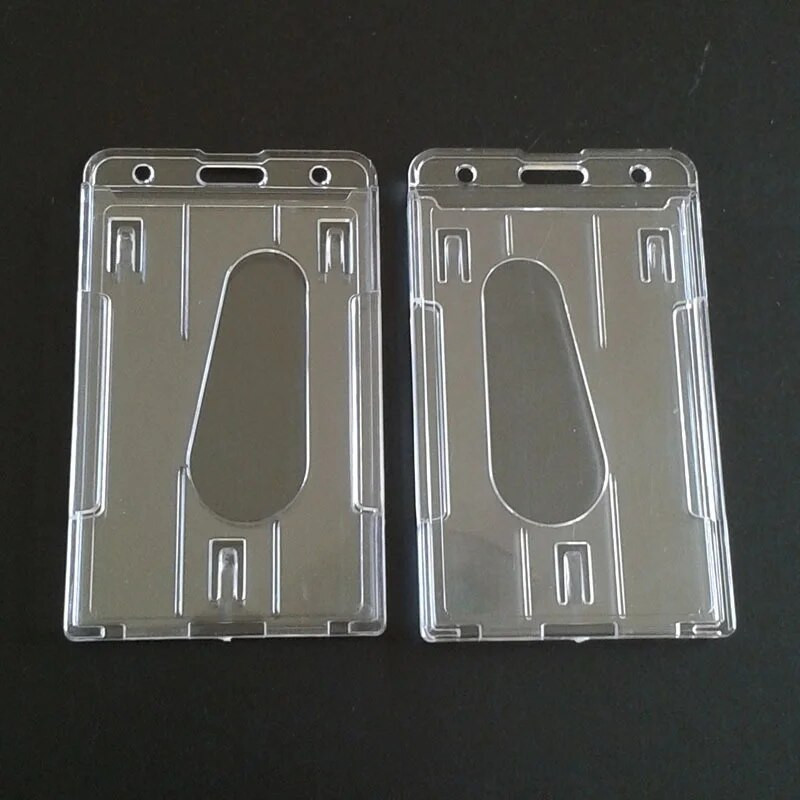 Θήκη για κάρτα αντίχειρα Διάφανη πλαστική ταυτότητα Όνομα ετικέτας Κάτοχος σήματος Νοσοκόμα προσωπικού Κάλυμμα κάρτας εργασίας Προστατευτικό Κάρτα λεωφορείου Κάλυμμα κάρτας