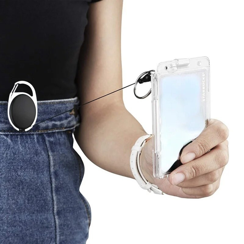 Θήκη για κάρτα αντίχειρα Διάφανη πλαστική ταυτότητα Όνομα ετικέτας Κάτοχος σήματος Νοσοκόμα προσωπικού Κάλυμμα κάρτας εργασίας Προστατευτικό Κάρτα λεωφορείου Κάλυμμα κάρτας