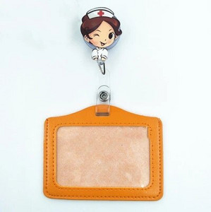 1 σετ PU Δερμάτινη θήκη για καρτούν με σήμα καρτούν Hospital Medical Workers Κάρτα εργασίας Όνομα θήκη κάρτας για νοσηλευτές γιατρούς