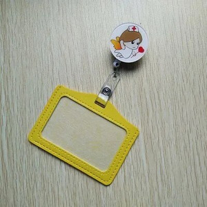 1 σετ PU Δερμάτινη θήκη για καρτούν με σήμα καρτούν Hospital Medical Workers Κάρτα εργασίας Όνομα θήκη κάρτας για νοσηλευτές γιατρούς