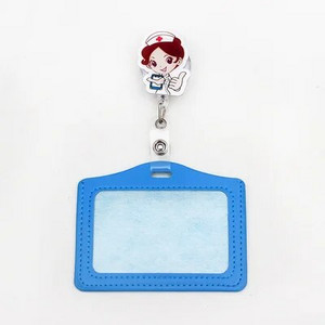 1 σετ PU Δερμάτινη θήκη για καρτούν με σήμα καρτούν Hospital Medical Workers Κάρτα εργασίας Όνομα θήκη κάρτας για νοσηλευτές γιατρούς