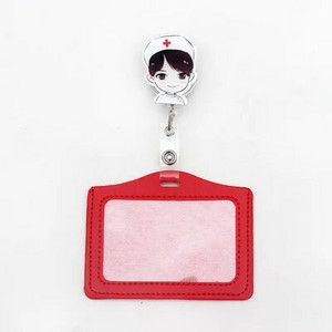 1 σετ PU Δερμάτινη θήκη για καρτούν με σήμα καρτούν Hospital Medical Workers Κάρτα εργασίας Όνομα θήκη κάρτας για νοσηλευτές γιατρούς