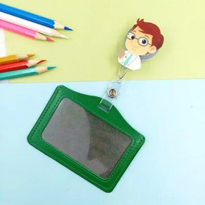 1 σετ PU Δερμάτινη θήκη για καρτούν με σήμα καρτούν Hospital Medical Workers Κάρτα εργασίας Όνομα θήκη κάρτας για νοσηλευτές γιατρούς