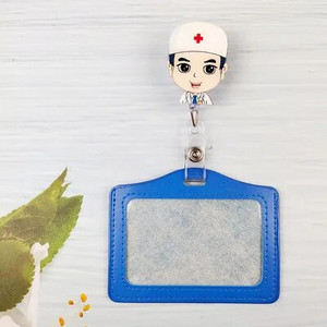 1 σετ PU Δερμάτινη θήκη για καρτούν με σήμα καρτούν Hospital Medical Workers Κάρτα εργασίας Όνομα θήκη κάρτας για νοσηλευτές γιατρούς