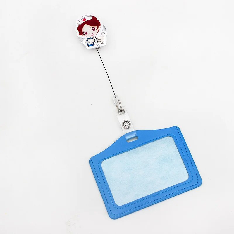 1 σετ PU Δερμάτινη θήκη για καρτούν με σήμα καρτούν Hospital Medical Workers Κάρτα εργασίας Όνομα θήκη κάρτας για νοσηλευτές γιατρούς