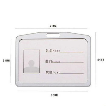 Държач за карта от алуминиева сплав Макара с ремък за значка за персонала на офиса на компанията Пас за кредитна лична карта Поставка за значка за бизнес консумативи