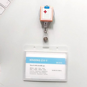 1 τεμ. ανασυρόμενο σήμα έλξης νοσοκόμα Χαριτωμένο σήμα Κλιπ καρούλι θήκης γιατρού Κλιπ αλυσίδας κάρτας ταυτότητας γιατρού Σχολικό φοιτητικό γραφείο