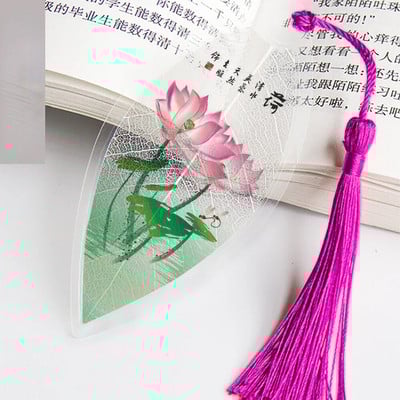 Hiina lehtede disaini järjehoidja tuttidega sõpradele Õpilased Kingivad klassikalises stiilis järjehoidjad raamatute jaoks koolitarbed