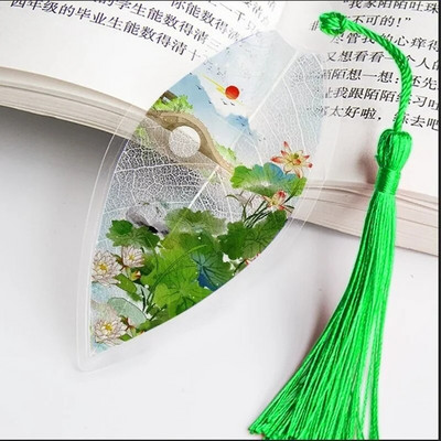 Hiina lehtede disaini järjehoidja tuttidega sõpradele Õpilased Kingivad klassikalises stiilis järjehoidjad raamatute jaoks koolitarbed