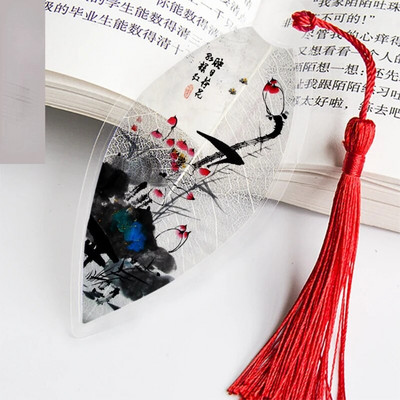 Hiina lehtede disaini järjehoidja tuttidega sõpradele Õpilased Kingivad klassikalises stiilis järjehoidjad raamatute jaoks koolitarbed