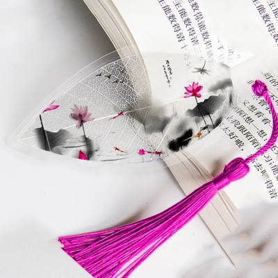 Hiina lehtede disaini järjehoidja tuttidega sõpradele Õpilased Kingivad klassikalises stiilis järjehoidjad raamatute jaoks koolitarbed