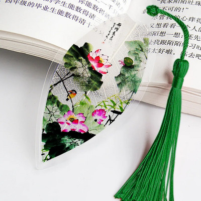 Hiina lehtede disaini järjehoidja tuttidega sõpradele Õpilased Kingivad klassikalises stiilis järjehoidjad raamatute jaoks koolitarbed