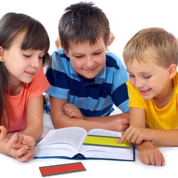 8 бр. Помощ при дислексия за училищни кристални деца Насочвани ленти за четене Ленти за подчертаване Цветни наслагвания Маркери за подчертаване