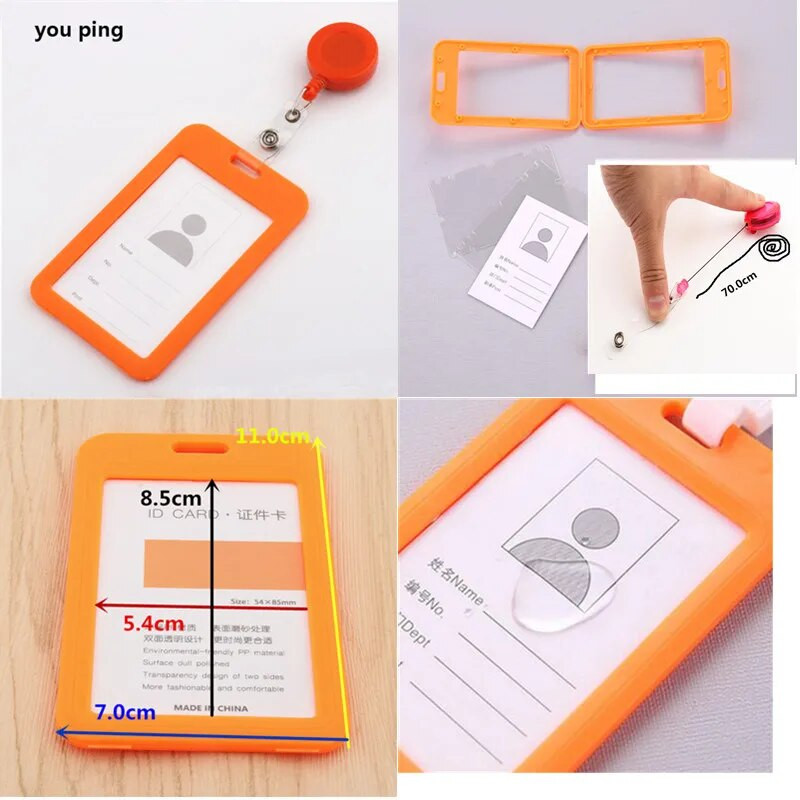 Aukštos kokybės 12 spalvų kortelės dangtelis Autobuso kortelės ištraukiamas ženklelio laikiklis Verslo kreditinės kortelės Banko ID kortelės mokyklinės prekės