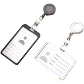 Etichetă de angajat al companiei Suport pentru ecusoane din aliaj de aluminiu pentru cartea de identitate a personalului de la birou Nume clar de trecere Acreditări de lucru Manșon pentru agățat șnur
