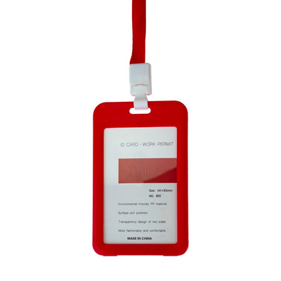 Suport card de identificare culoare șnur Suport insignă Nume Manșon de identificare Dual Clear Business Exhibit Office școală Cureaua pentru gât