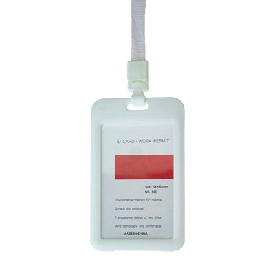 Suport card de identificare culoare șnur Suport insignă Nume Manșon de identificare Dual Clear Business Exhibit Office școală Cureaua pentru gât
