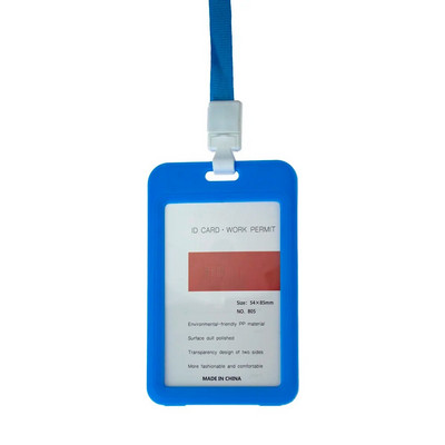 Suport card de identificare culoare șnur Suport insignă Nume Manșon de identificare Dual Clear Business Exhibit Office școală Cureaua pentru gât
