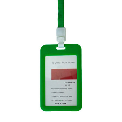 Suport card de identificare culoare șnur Suport insignă Nume Manșon de identificare Dual Clear Business Exhibit Office școală Cureaua pentru gât