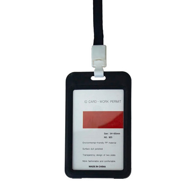 Suport card de identificare culoare șnur Suport insignă Nume Manșon de identificare Dual Clear Business Exhibit Office școală Cureaua pentru gât