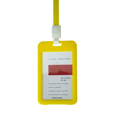 Suport card de identificare culoare șnur Suport insignă Nume Manșon de identificare Dual Clear Business Exhibit Office școală Cureaua pentru gât