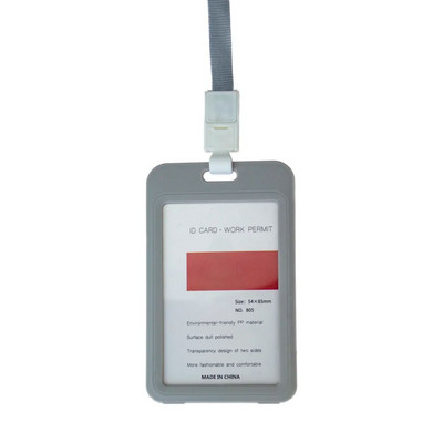 Suport card de identificare culoare șnur Suport insignă Nume Manșon de identificare Dual Clear Business Exhibit Office școală Cureaua pentru gât