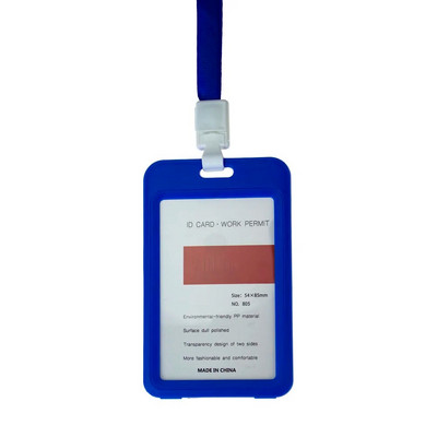 Suport card de identificare culoare șnur Suport insignă Nume Manșon de identificare Dual Clear Business Exhibit Office școală Cureaua pentru gât