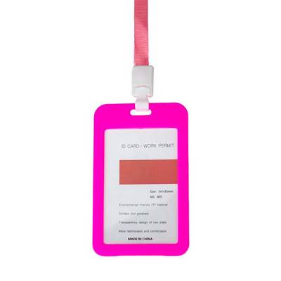 Suport card de identificare culoare șnur Suport insignă Nume Manșon de identificare Dual Clear Business Exhibit Office școală Cureaua pentru gât