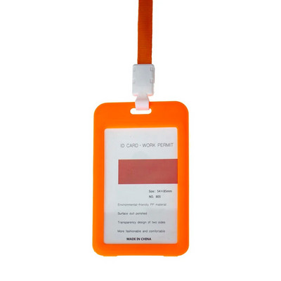 Suport card de identificare culoare șnur Suport insignă Nume Manșon de identificare Dual Clear Business Exhibit Office școală Cureaua pentru gât