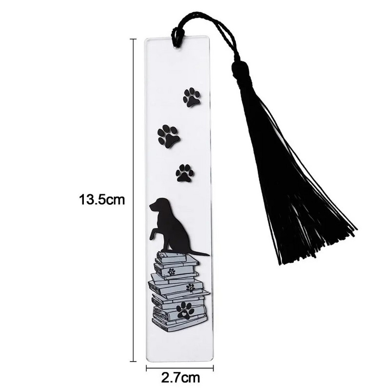 Šunų įkvepiantis akrilinis žymių knygos puslapių laikiklis Kūrybinis žymų knygos klipas Įkvepiantis puslapio žymeklis Ačiū mokytojui, dovana