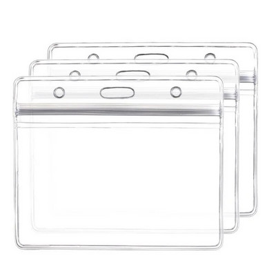 10 бр./компл. вертикални хоризонтални прозрачни пластмасови прозрачни чанта за лична карта калъф държач за значка болнични аксесоари