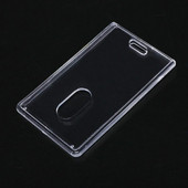 Akrüülist tööloa ümbris sõrmega tõmbamise tõuke stiil ID silt Nimi märgi omanik Töötaja passi töökaardi hoidja ümbris