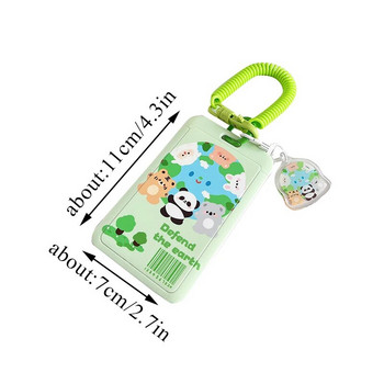 INS Cartoon Photocard Holder Cute Animal ID Bank Credit Card Case Bag Pendant Idol Photo Card Sleeves Училищни канцеларски материали