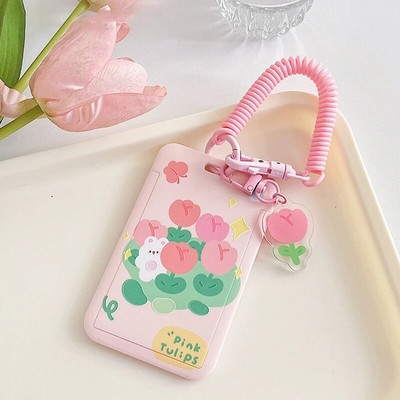 INS Cartoon Photocard Holder Cute Animal ID Bank Credit Card Case Bag Pendant Idol Photo Card Sleeves Училищни канцеларски материали