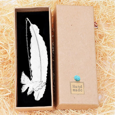 Armas järjehoidja ripats, 2022. aasta kooliõpetaja lapse kingitus, ilusad kirjatarvete auhind, karbis messingist lehe veeni tuti liblika raamatumärgid