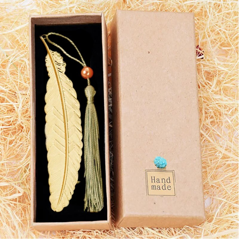 Armas järjehoidja ripats, 2022. aasta kooliõpetaja lapse kingitus, ilusad kirjatarvete auhind, karbis messingist lehe veeni tuti liblika raamatumärgid