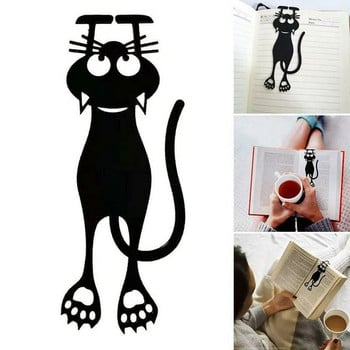 1/5 бр. Комплект Kawaii 3D Стерео черна котка Отметка Карикатура Животно Книга Клип Маркиране на страници за подаръци за деца Училищни канцеларски материали