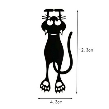 1/5 τμχ Σετ Kawaii 3D Stereo Black Cat Bookmark Cartoon Animal Book Clip Σήμα σελιδοποίησης για παιδιά Δώρα Σχολική γραφική ύλη