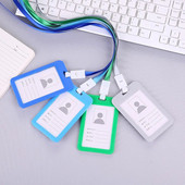 Suport portabil colorat pentru angajați, din plastic, pentru cartea de identitate, etichetă cu nume, cureaua pentru gât, carte de lucru pentru personal, consumabile pentru birou și papetărie